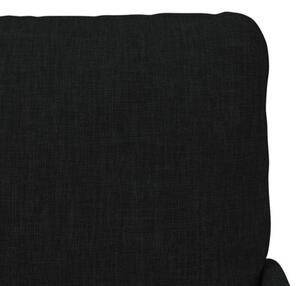 Nowoczesna czarna sofa z zaokrÄ glonymi poduszkami i minimalistycznym stylem