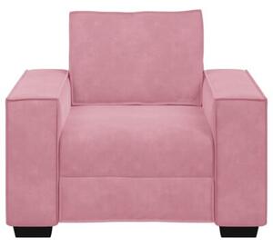 Sofa fotel różowy 100x78x84 cm aksamit