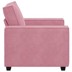 Sofa fotel różowy 100x78x84 cm aksamit