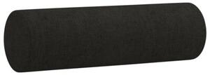 Sofa 2-osobowa z poduszkami, czarna, 120 cm, tkanina
