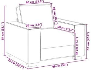 Sofa fotel różowy 100x78x84 cm aksamit