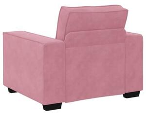 Sofa fotel różowy 100x78x84 cm aksamit