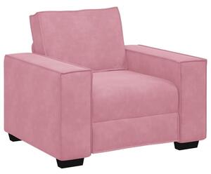 Sofa fotel różowy 100x78x84 cm aksamit