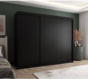 Szafa przesuwna Garderoba SIMA T 250 czarny + u. czarny