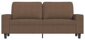 Sofa 2-osobowa, brÄ zowa, 140 cm, tapicerowana tkaninÄ