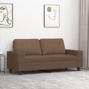 Sofa 2-osobowa, brÄ zowa, 140 cm, tapicerowana tkaninÄ