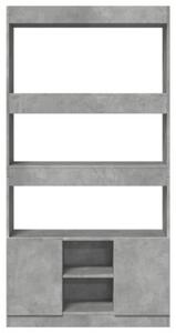 Kredens, szarość betonu, 92x33x180 cm, materiał drewnopochodny