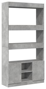 Kredens, szarość betonu, 92x33x180 cm, materiał drewnopochodny