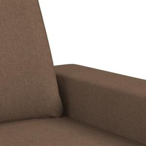 Sofa 2-osobowa, brÄ zowa, 140 cm, tapicerowana tkaninÄ