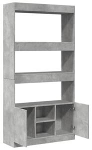Kredens, szarość betonu, 92x33x180 cm, materiał drewnopochodny
