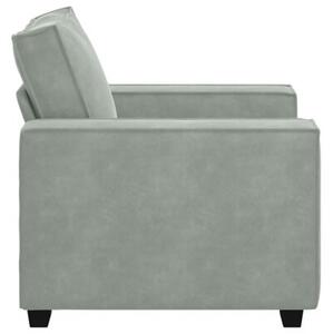 Sofa fotel jasnoszary 100x78x84 cm aksamit