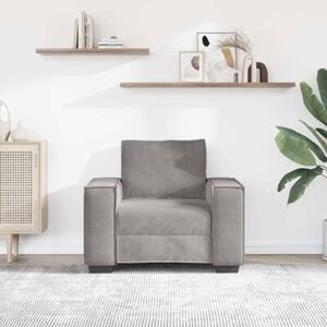 Sofa fotel jasnoszary 100x78x84 cm aksamit