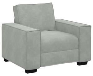 Sofa fotel jasnoszary 100x78x84 cm aksamit
