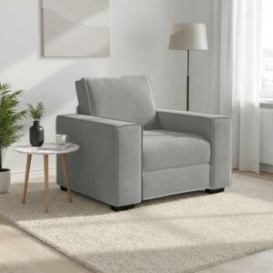 Sofa fotel jasnoszary 100x78x84 cm aksamit