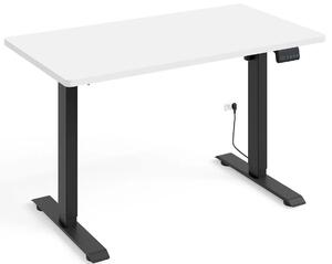 Biurko elektrycznie do pracy biały + czarny T6-B85