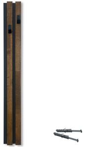 Drewniany wieszak na ubrania Lamele 98cm moduł 12cm brązowy