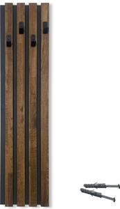 Drewniany wieszak na ubrania Lamele 98cm moduł 24cm brązowy