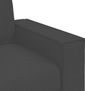 Sofa 2-osobowa czarna 160x78x84 cm tkanina