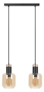 Lampa z podwójnym kloszem wisząca beżowa F1-R14