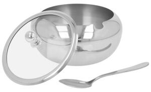Cukiernica z łyżeczką 460ML Błyszcząca Ø13cm x 9,5cm