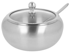 Cukiernica z łyżeczką 460ML Błyszcząca Ø13cm x 9,5cm