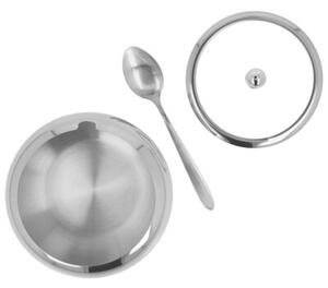 Cukiernica z łyżeczką 460ML Błyszcząca Ø13cm x 9,5cm