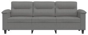 Sofa, 3-osobowa ciemnoszary, 180 cm, tapicerowana mikrofibrÄ