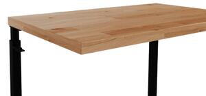 Regulowany stolik pomocnik drewniano-metalowy