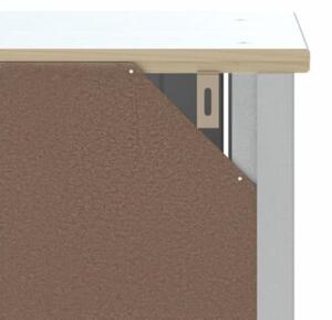 Szafka nad wc berg, biała, 60x27x164,5 cm, drewniana