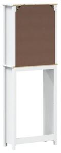 Szafka nad wc berg, biała, 60x27x164,5 cm, drewniana