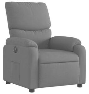 Elektryczny fotel rozkÅadany, ciemnoszary, obity tkaninÄ
