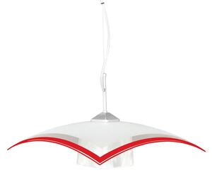 Biało-czerwona lampa wisząca do kuchni H7-T46