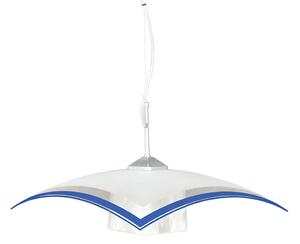Biało-niebieska kuchenna lampa wisząca S6-P49