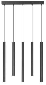 Lampa wisząca LED Azzardo Verno 5 27W 4000K czarna BK AZ6315 – nowoczesne oświetlenie do salonu i jadalni