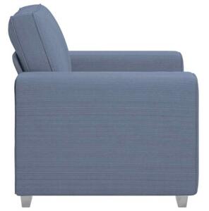 Sofa fotel niebieski 100x77x82 cm tkanina corduroy