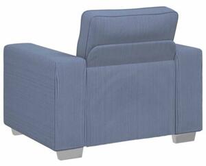 Sofa fotel niebieski 100x77x82 cm tkanina corduroy