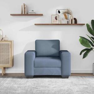Sofa fotel niebieski 100x77x82 cm tkanina corduroy