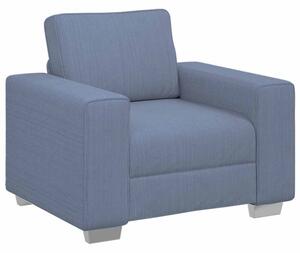 Sofa fotel niebieski 100x77x82 cm tkanina corduroy