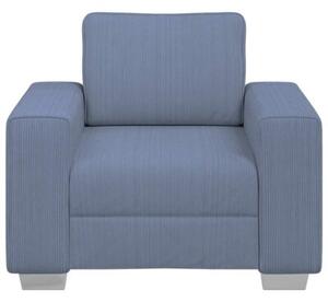 Sofa fotel niebieski 100x77x82 cm tkanina corduroy