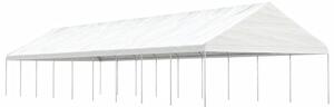Namiot ogrodowy z dachem, biały, 20,07x5,88x3,75 m, polietylen