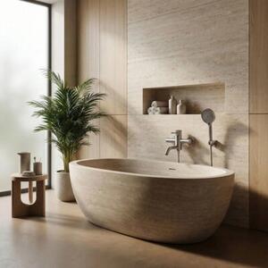 Bateria Wannowa REA Lungo Stripe Stal szczotkowana