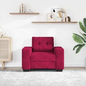 Sofa fotel wino czerwone 100x78x80 cm aksamit