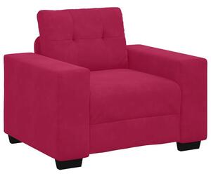 Sofa fotel wino czerwone 100x78x80 cm aksamit