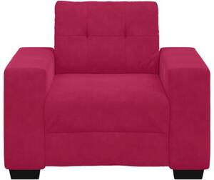 Sofa fotel wino czerwone 100x78x80 cm aksamit