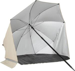 VirtuFit parasol plażowy z osłoną przeciwwiatrową 160 cm Beżowy