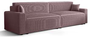 Różowa sofa tapicerowana z funkcją spania S3-K45