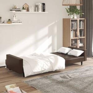 Sofa, 2-osobowa brÄ zowa, sztuczna skÃ³ra