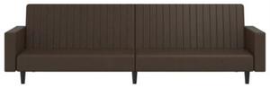 Sofa, 2-osobowa brÄ zowa, sztuczna skÃ³ra