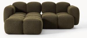 Sofa modułowa Bouclé z pufem Tayla (2-osobowa, lewostronna/prawostronna)