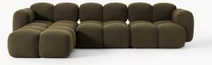 Sofa modułowa Bouclé z pufem Tayla (4-osobowa, lewostronna/prawostronna)